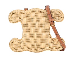 Minaudiere Triomphe, Wicker/Leather, Beige/Brown, U-9P-0294, DB, 3*